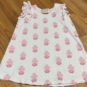 The Beaufort Bonnet Company White Dress with Pink Floral Print